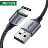 მობილურის USB დამტენი UGREEN 60128 USB 2.0 A to USB-C Cable Nickel Plating Aluminum Braid 2m (Black)-image | Hk.ge