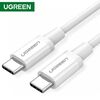 USB კაბელი UGREEN 60518 Type C 2.0 Male To Male Cable Usb Type C Charging Cable 1m (White)-image | Hk.ge