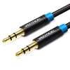 Vention P350AC050-B-M Cotton Braided 3.5mm Male to Male Audio Cable 0.5M Black Metal Type-image | Hk.ge