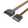 IDE/SATA ადაპტერი Vention KDABY SATA 15P Power Extension Cable 0.3M Black KDABY-image | Hk.ge