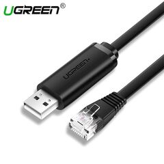 USB LAN კაბელი UGREEN CM204 (50773) USB to RJ45 Console RS232 Cable Serial Adapter for Router 1.5m USB RJ 45 8P8C Console Converter USB Cable-image | Hk.ge
