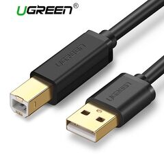 პრინტერის კაბელი UGREEN US135 (10352) USB 2.0 AM to BM Print Cable 5M Gold-Plated (Black) 5M-image | Hk.ge