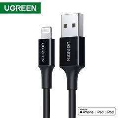 USB კაბელი UGREEN USB-A Male to Lightning Male Cable Nickel Plating ABS Shell 1m (Black) 80822-image | Hk.ge