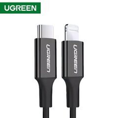USB-C კაბელი UGREEN 60751 USB-C to Lightning Cable M/M Nickel Plating ABS Shell 1m (Black)-image | Hk.ge