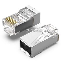Vention IDCR0-100 Cat.6 FTP RJ45 Modular Plug Transparent 100 Pack-image | Hk.ge