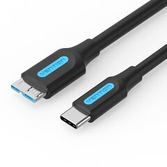 კაბელი: VENTION CQABD USB 3.0 C Male to Micro-B Male 2A Cable 0.5M Black-image | Hk.ge