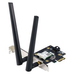 WiFi ადაპტერი Network Active/ PCI Lan Adapter/ ASUS/ PCE-AX3000 Dual Band PCI-E WiFi 6 (802.11ax). Supporting 160MHz, Bluetooth 5.0, WPA3 network security, OFDMA and MU-MIMO-image | Hk.ge