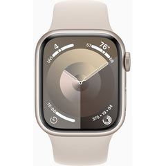 სმარტ საათი Smart Watch/ Apple Watch Series 9 GPS 41mm Starlight Aluminium Case with Starlight Sport Band - S/M A2978 (MR8T3QI/A_MR8T3QR/A)-image | Hk.ge