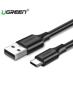 დამტენი USB UGREEN US287 (60116) USB 2.0 A to Type C Cable Nickel Plating 1m (Black)-image | Hk.ge