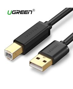 პრინტერის კაბელი UGREEN US135 (10352) USB 2.0 AM to BM Print Cable 5M Gold-Plated (Black) 5M-image | Hk.ge