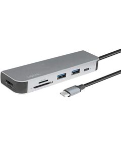 ადაპტერი Logilink UA0343 USB-C Multifunc. Hub, USB 3.2 Gen1x1, HDMI, PD, Cardreader 102200-image | Hk.ge