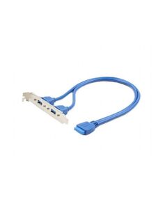 კაბელი: Gembird CC-USB3-RECEPTACLE Dual USB 3.0 receptacle on bracket 98591-image | Hk.ge