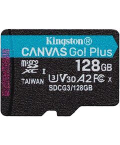 მეხსიერების ბარათი Kingston 128GB microSDXC C10 UHS-I U3 A2 R170/W90MB/s Canvas Go Plus SDCG3/128GBSP-image | Hk.ge