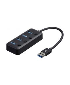 USB ჰაბი 2E Adepter USB-C to 4xUSB3.0 A Hub with switch, 0.25m 2E-W1406-image | Hk.ge