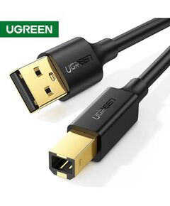 პრინტერის კაბელი UGREEN 10351 USB 2.0 AM to BM Print Cable 3m (Black)-image | Hk.ge