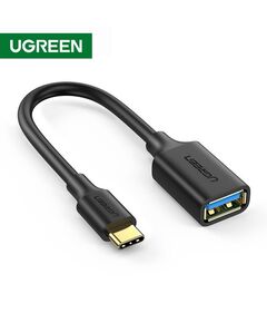 OTG კაბელი UGREEN 30701 USB-C Male to USB 3.0 Female OTG Cable Black USB 3.0 15 cm-image | Hk.ge
