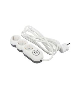 დამაგრძელებელი: 2E 3 Ways socket,with children protection. H05VV-F 3G*1.0mm, 3m, white, suitable for vertical mounting-image | Hk.ge