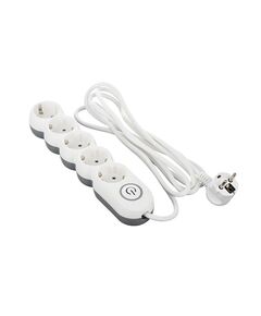 დამაგრძელებელი: 2E 5 Ways socket,with children protection.H05VV-F 3G*1.0mm, 3m, white, suitable for vertical mounting-image | Hk.ge