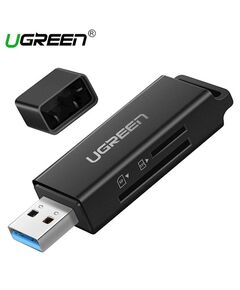 ბარათის წამკითხველი + მეხსიერების ბარათი UGREEN CM104 (40752) USB 3.0 to TF + SD Dual Card Reader (Black) 40752-image | Hk.ge