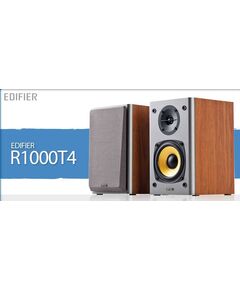 სტუდიური მონიტორი დინამიკი Edifier Studio R1000T4B 2.0 bookshelf speaker Brown R1000T4Brown-image | Hk.ge
