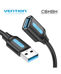 ადაპტერი Vention CBHBH USB 3.0 A Male to A Female Extension Cable 2M black PVC Type CBHBH-image | Hk.ge