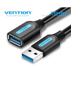 ადაპტერი Vention CBHBG USB 3.0 A Male to A Female Extension Cable 1.5M black PVC Type CBHBG-image | Hk.ge