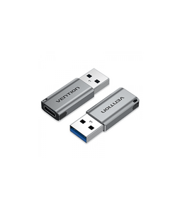 ადაპტერი Vention CDPH0 USB 3.0 Male to USB-C Female Adapter Gray Aluminum Alloy Type CDPH0-image | Hk.ge