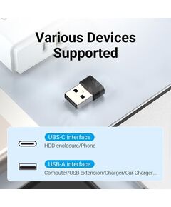ადაპტერი Vention CDWB0 USB 2.0 Male to USB-C Female Adapter Black PVC Type CDWB0-image | Hk.ge