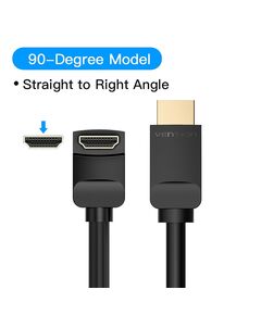 Vention AARBG HDMI Right Angle Cable 90 Degree 1.5M Black-image | Hk.ge