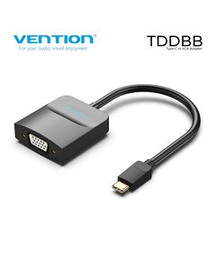 ადაპტერი Vention TDDBB Type-C to VGA Adapter 0.15M Black ABS Type TDDBB-image | Hk.ge