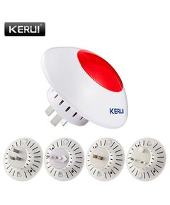სირენა: KERUI Wireless Flashing Siren Alarm Flash Horn Red Light Strobe Siren 433 MHz suit for most Alarm System hot product Wireless Siren KR-J009-image | Hk.ge