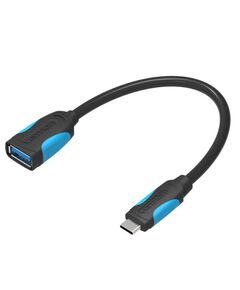 USB ადაპტერი VENTION VAS-A51-B010 USB3.0 A Female to Type-C Male OTG Cable 0.1M Black VAS-A51-B010-image | Hk.ge