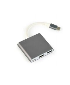 ადაპტერი: Gembird A-CM-HDMIF-02-SG USB type-C multi-adapter Space Grey-image | Hk.ge