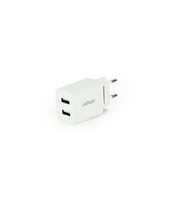 დამტენი: Gembird EG-U2C2A-03-W 2-Port Universal USB Charger 2.1 A White-image | Hk.ge