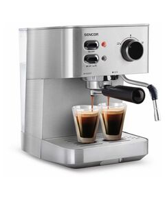 ყავის აპარატი Coffee Maker/ Sencor SES 4010SS Espresso Machine,15Bar,1and2Cup,Tank 1.5L,Cup warmer,Power 1050W, 33x29x32sm, 4.8Kg-image | Hk.ge