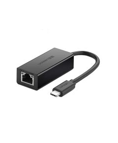 ლან ადაპტერი: UGREEN 30287 USB 2.0 Type C 10/100Mbps Ethernet Adapter 110mm (Black)-image | Hk.ge