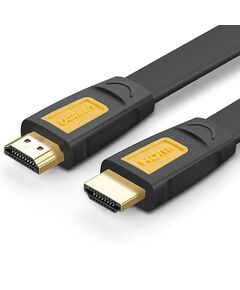 HDMI კაბელი UGREEN HD101 (11184) HDMI Round Flat Cable, 1.5m, Yellow/Black-image | Hk.ge