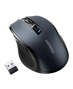 მაუსი UGREEN MU006 (90545) Ergonomic Wireless 2.4G Mouse, 4000DPI, Silence Design, Black-image | Hk.ge