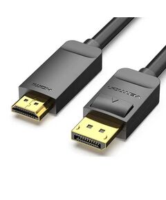 HDMI კაბელი: VENTION HAGBG 4K DisplayPort to HDMI Cable 1.5M Black (DP to HDMI)-image | Hk.ge