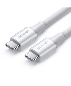 USB კაბელი UGREEN US300 (60551) USB2.0 Type-C to Type-C Male Cable 100W, 1m, White-image | Hk.ge