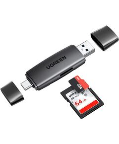 ბარათის წამკითხველი UGREEN CM304 (80191) Multifunction Card Reader, USB-A, USB-C, SD/TF, Black-image | Hk.ge