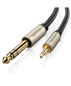აუდიო კაბელი UGREEN AV127 (10629) 3.5mm to 6.35mm TRS Stereo Audio Cable 3m, Gray-image | Hk.ge