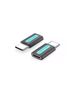ადაპტერი: Vention CDXB0 USB-C Male to Micro USB 2.0 B Female Adapter Black PVC Type CDXB0-image | Hk.ge