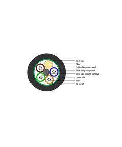 ოპტიკური კაბელი: GYTS-4B1.3 - 4 წვერიანი ოპტიკური კაბელი, მრგვალი, არმირებით-image | Hk.ge