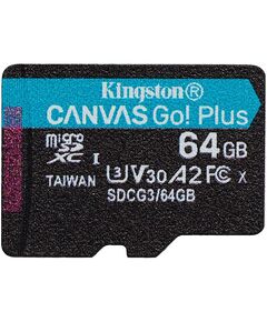 მეხსიერების ბარათი Kingston microSD 64GB C10 UHS-I U3 A2 R170/W70MB/s + SD-image | Hk.ge