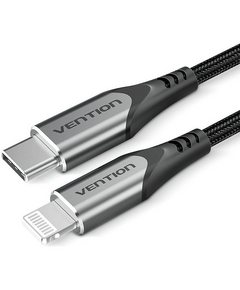 USB კაბელი VENTION TACHF USB 2.0 C to Lightning Cable 1M Gray Aluminum Alloy Type-image | Hk.ge