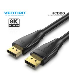 DP კაბელი VENTION HCDBG DP 1.4 Male to Male HD Cable 8K 1.5M Black-image | Hk.ge