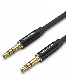 აუდიო კაბელი VENTION BAWBF Cotton Braided 3.5mm Male to Male Audio Cable 1M Black Aluminum Alloy Type-image | Hk.ge