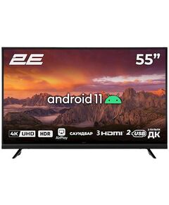 ტელევიზორი 2Е TV LED 55" 4K 55A06L Smart Android, Black-image | Hk.ge
