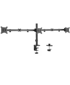 მონიტორის საკიდი: Gembird MA-D3-01 Adjustable desk 3-display mounting arm 17"-27"-image | Hk.ge